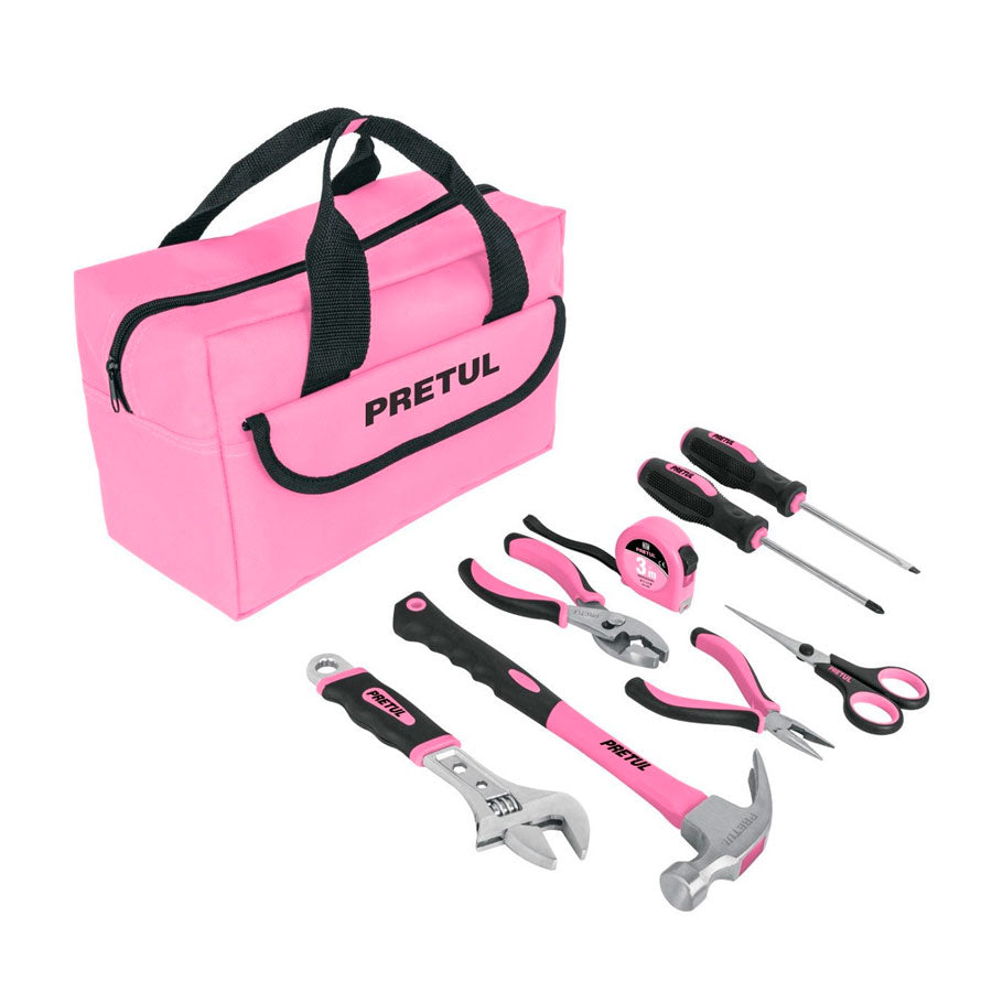 SET DE HERRAMIENTAS 8 PZAS PARA DAMAS, PRETUL